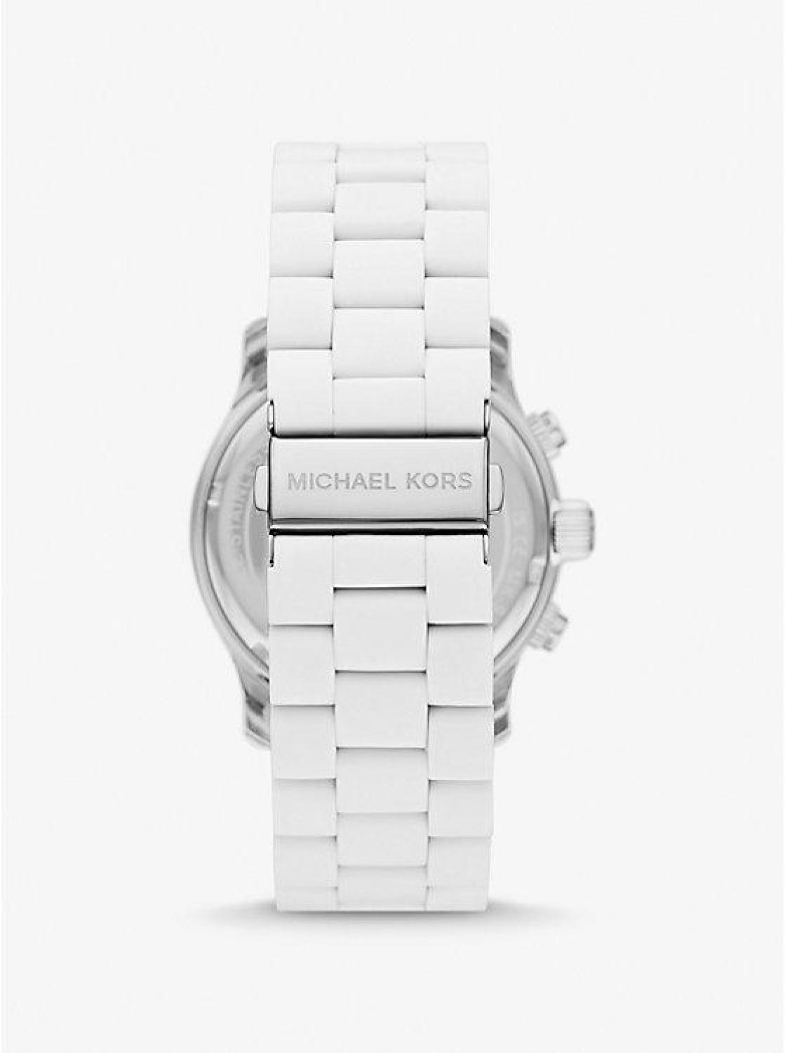 Oversized Runway White-Tone Watch