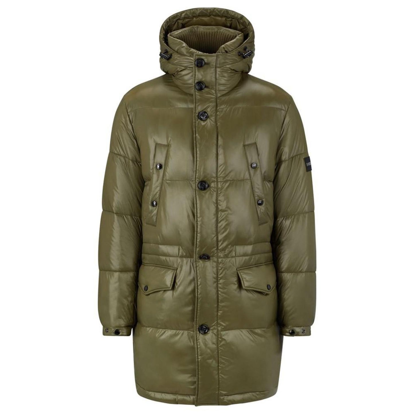 Men's Water-Repellent with Logo Patch Padded Jacket