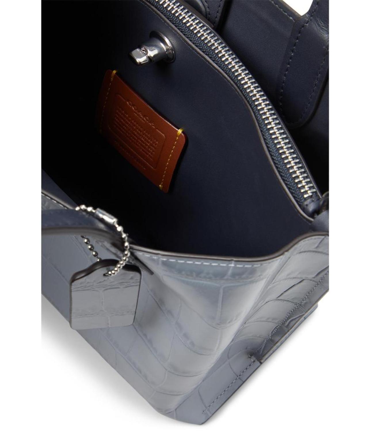 Embossed Croc Willow Tote 24