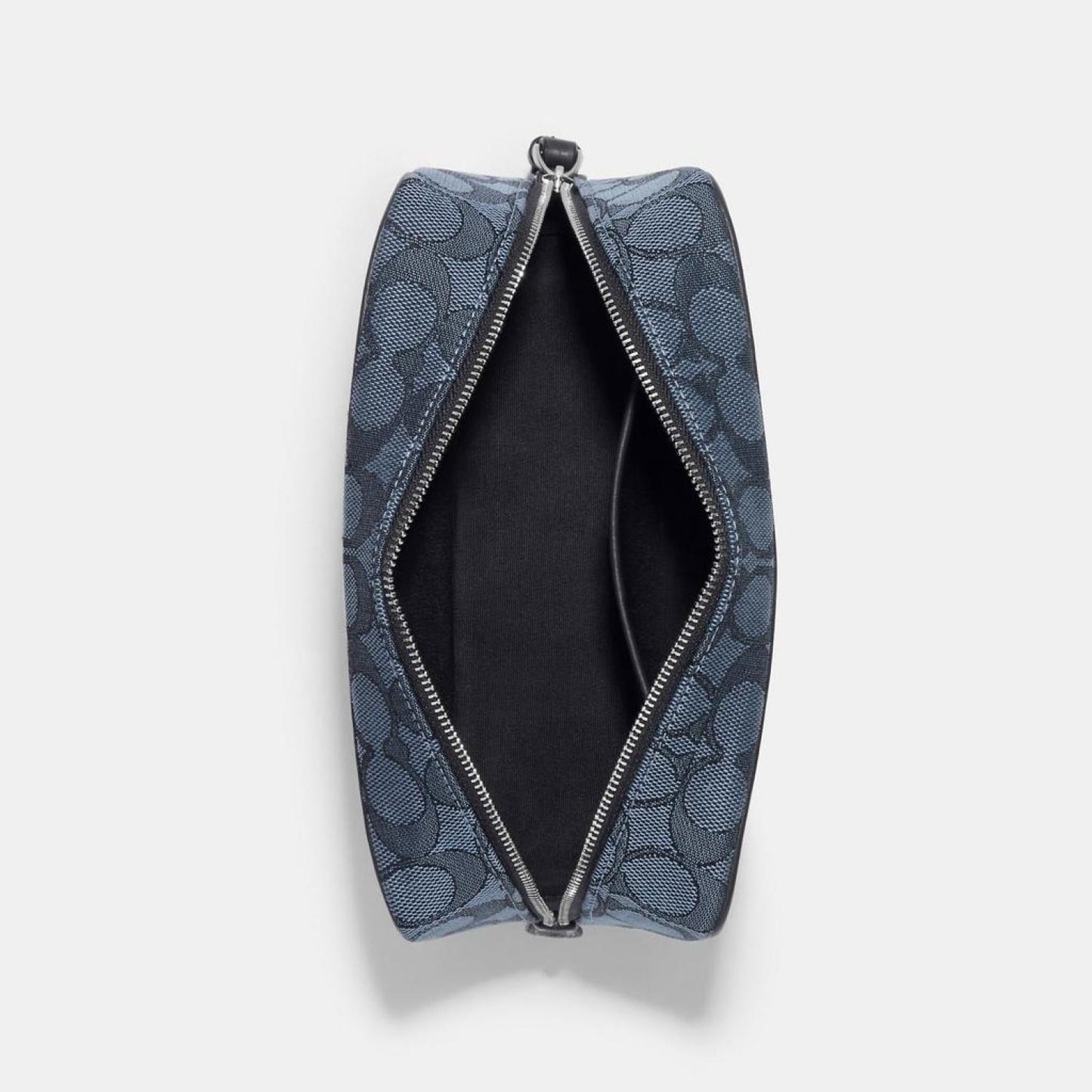 Coach Outlet Dempsey Boxy Cosmetic Case 20 In Signature Jacquard With Stripe And Coach Patch