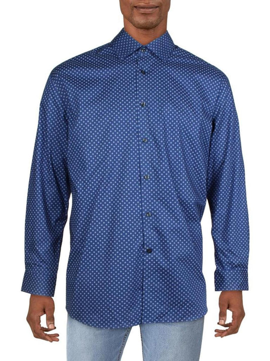 Mens Regular Fit Printed Dress Shirt