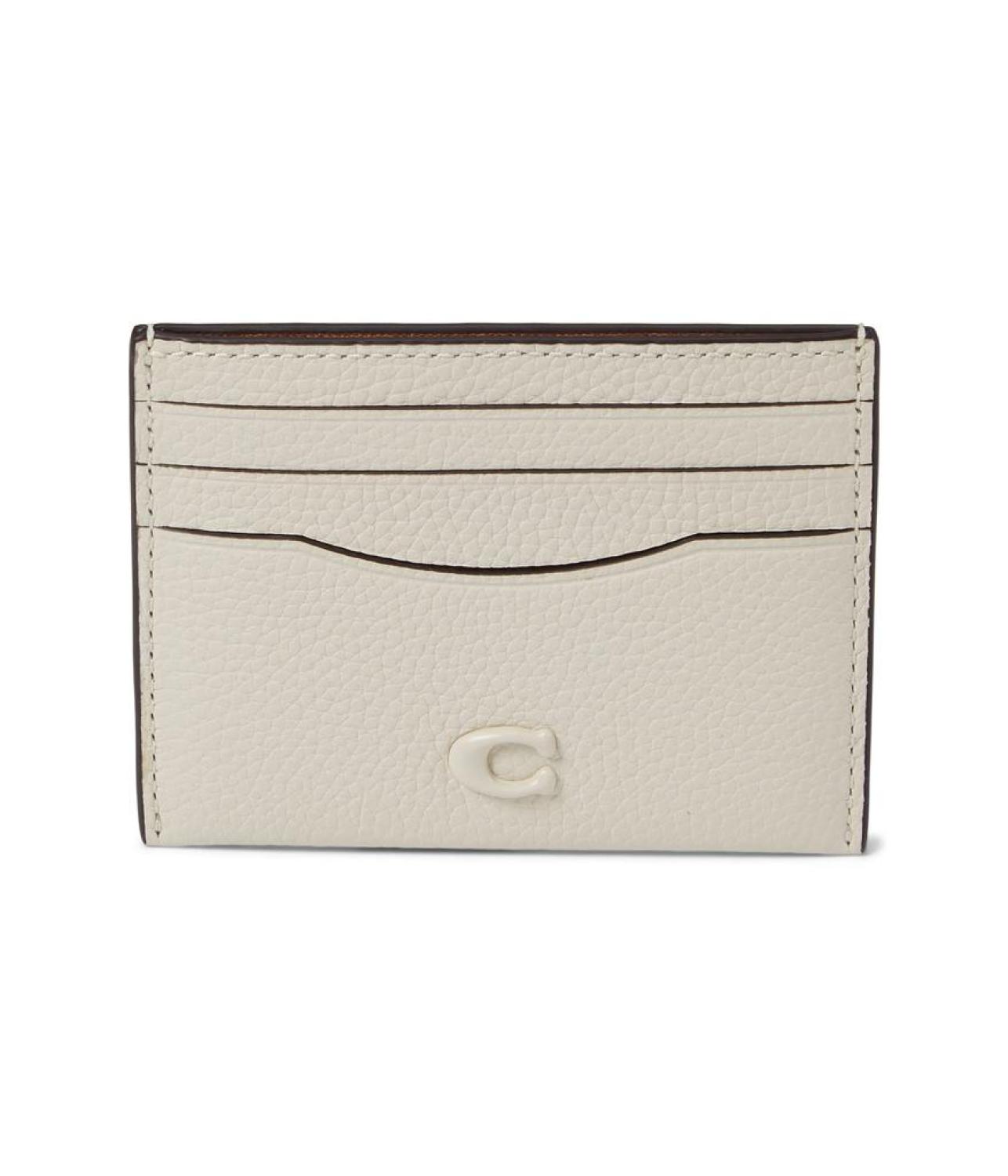 Pebble Leather Flat Card Case