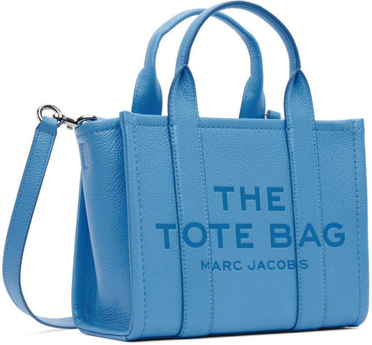 Blue 'The Leather Small' Tote