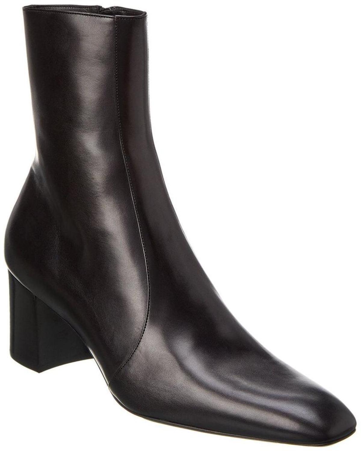 Saint Laurent XIV Zipped Leather Bootie