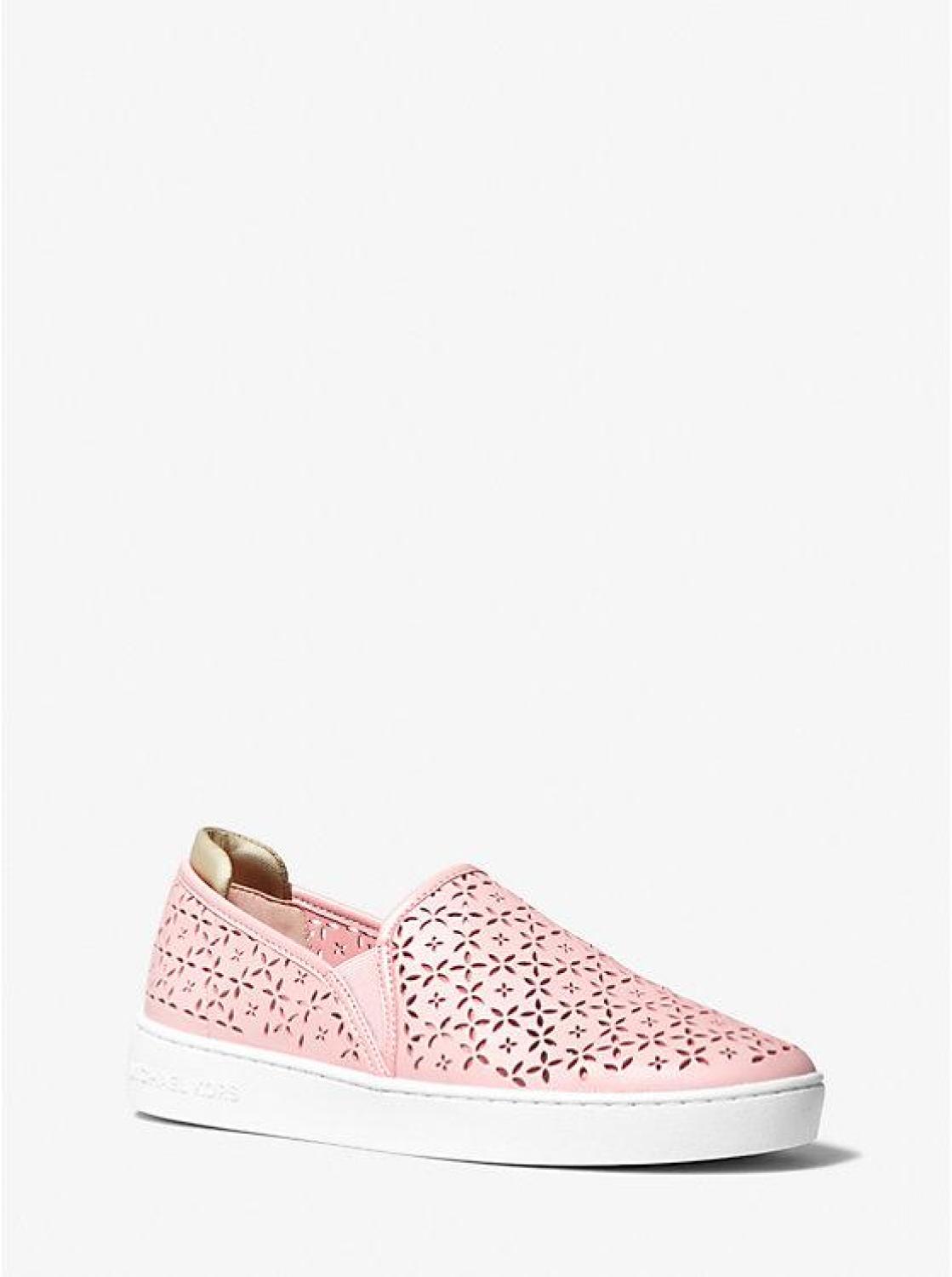 Ophelia Perforated Faux Leather Slip-On Sneaker