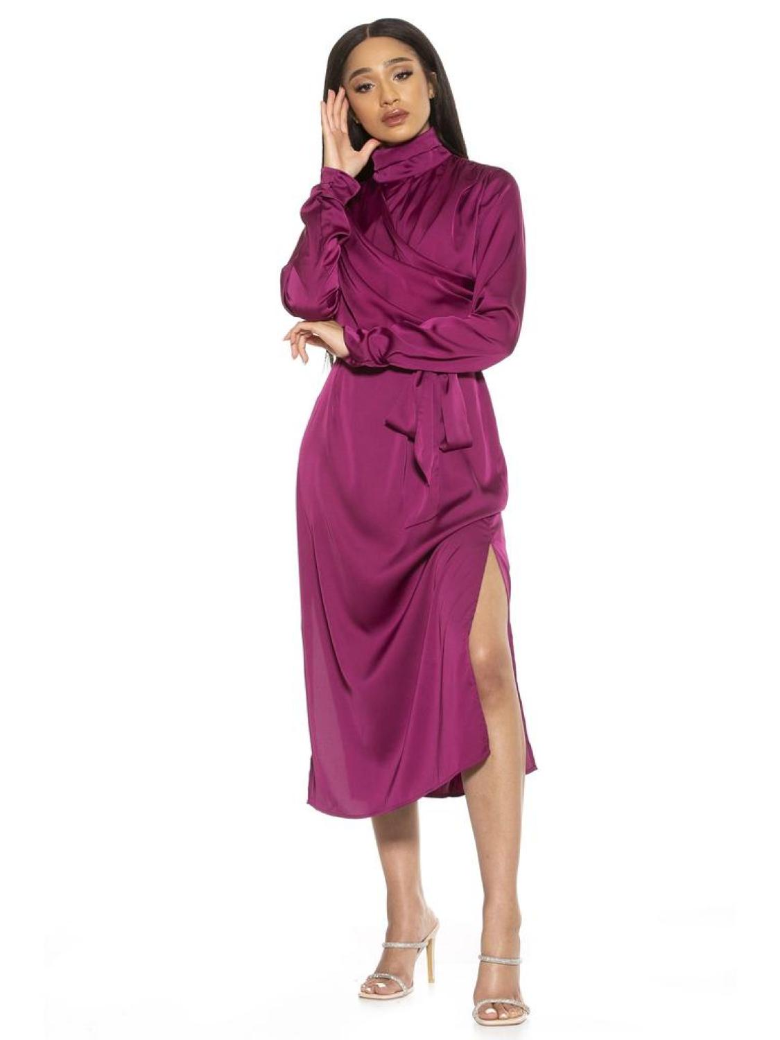 Mockneck Midi Dress