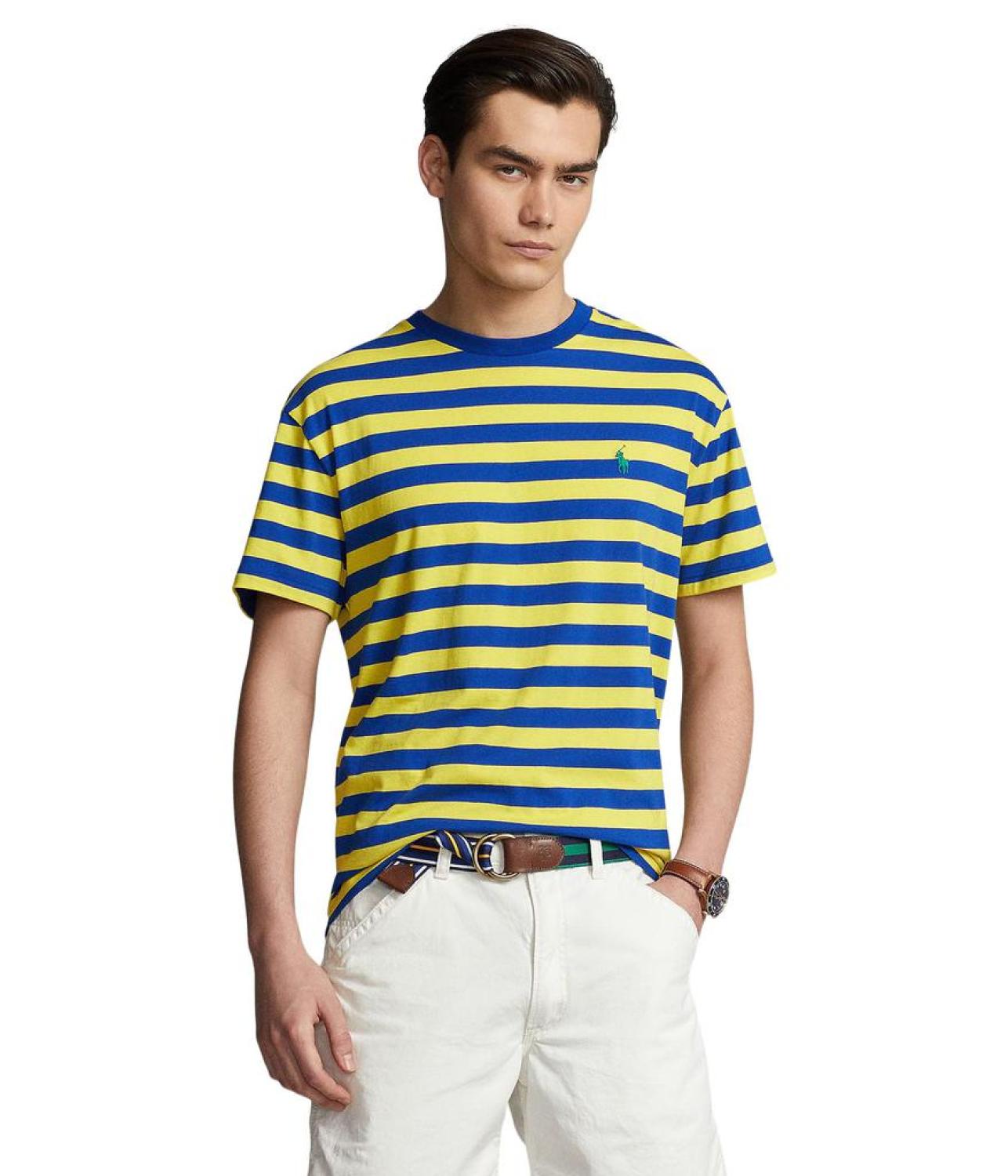 Short Sleeve Striped Crew Neck T-Shirt