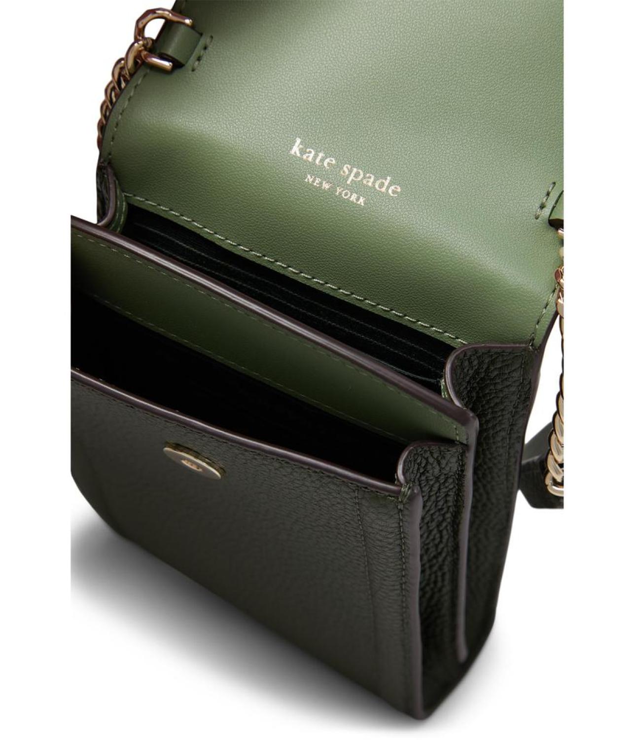 Knott Pebbled Leather North/South Crossbody