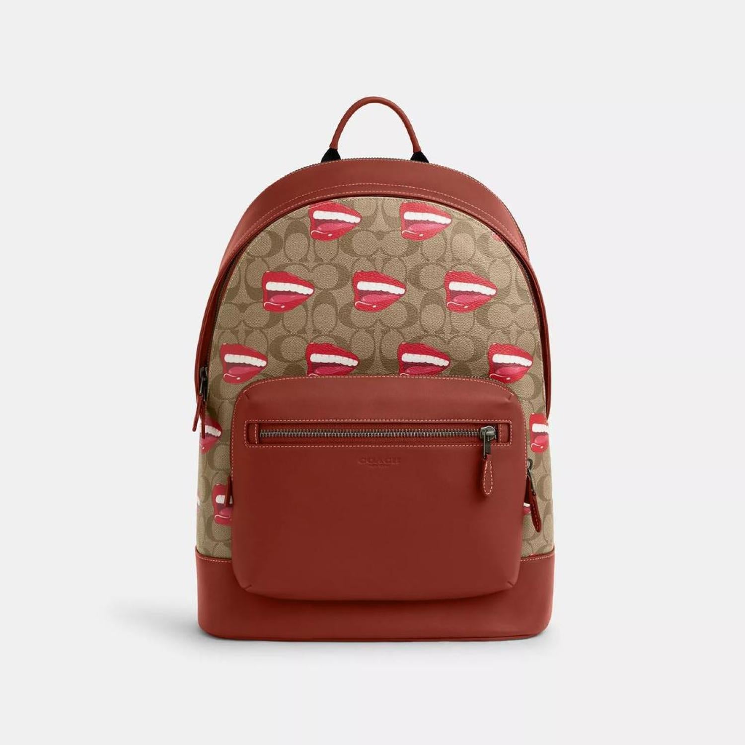 coach campus backpack red Coach Outlet Coach X Tom Wesselmann West Backpack In Signature Canvas