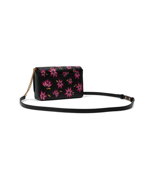 Morgan Winter Blooms Embossed Saffiano Leather Flap Chain Wallet