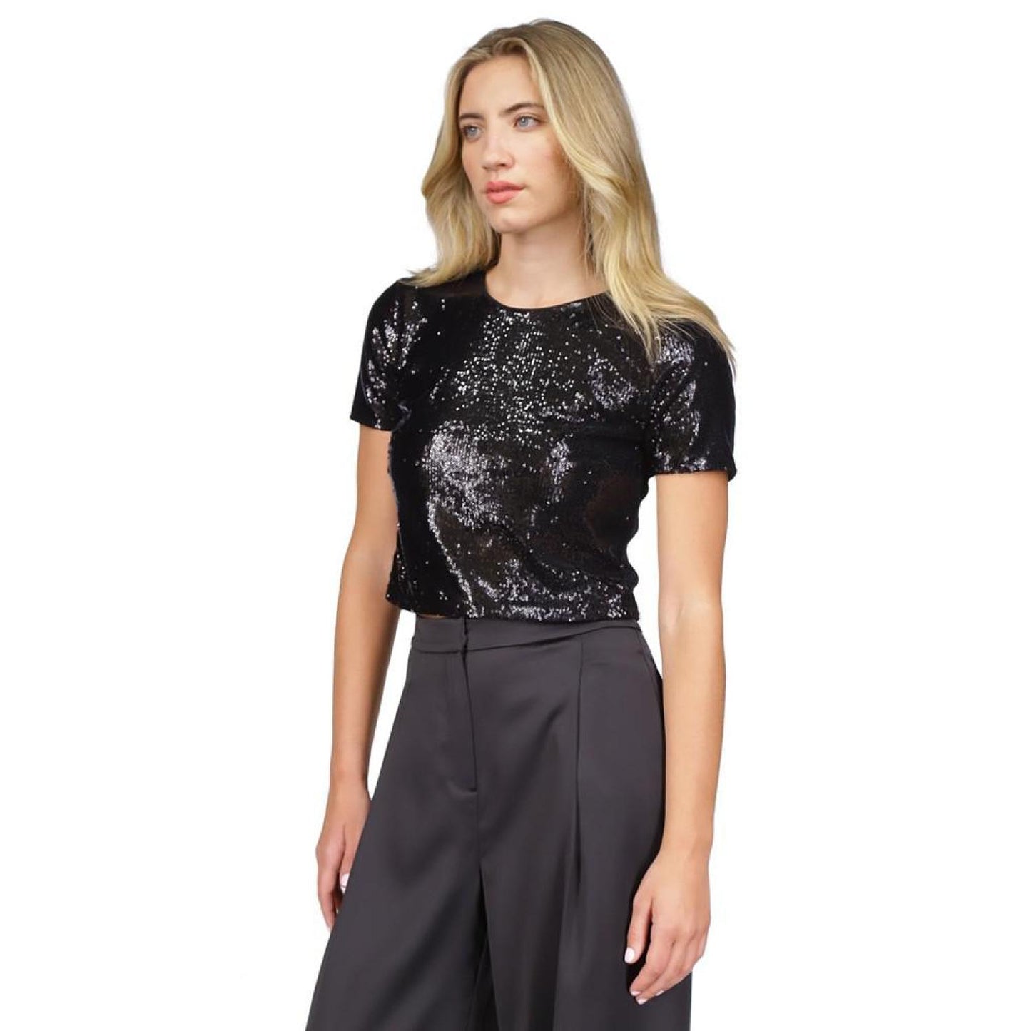 Women's Sequined Crewneck T-Shirt