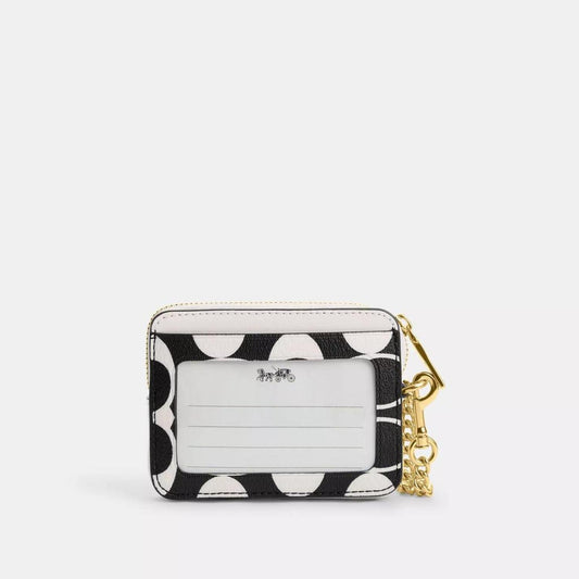 Coach Outlet Zip Card Case In Signature Canvas