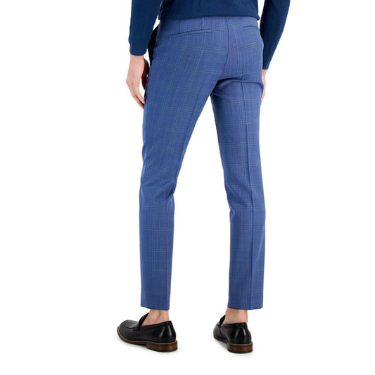 Men's Slim-Fit Plaid Superflex Suit Pants