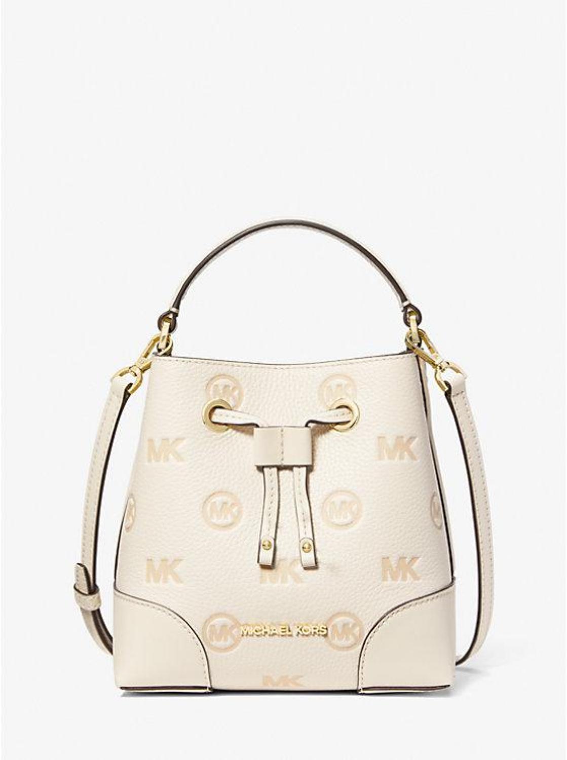 Mercer Small Logo Embossed Leather Bucket Bag
