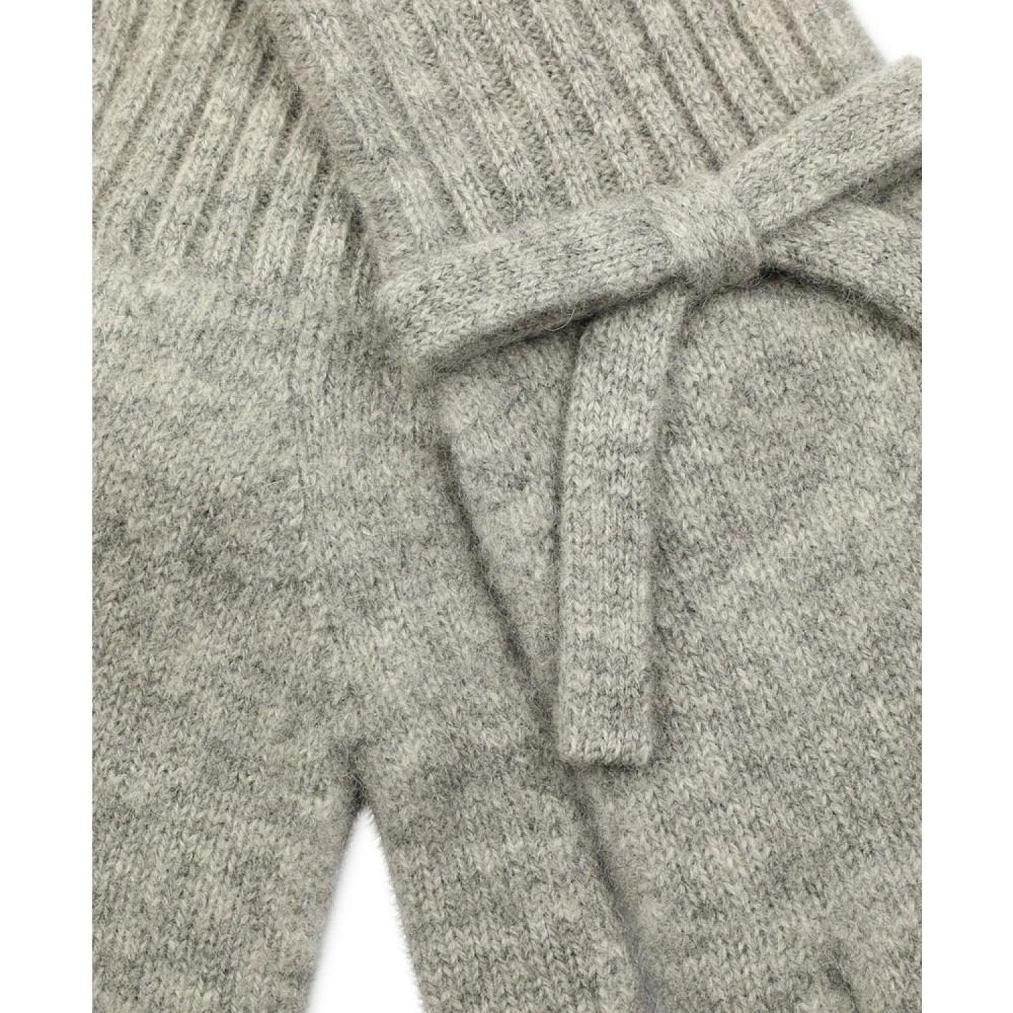 Women's Bow Knit Wool Gloves