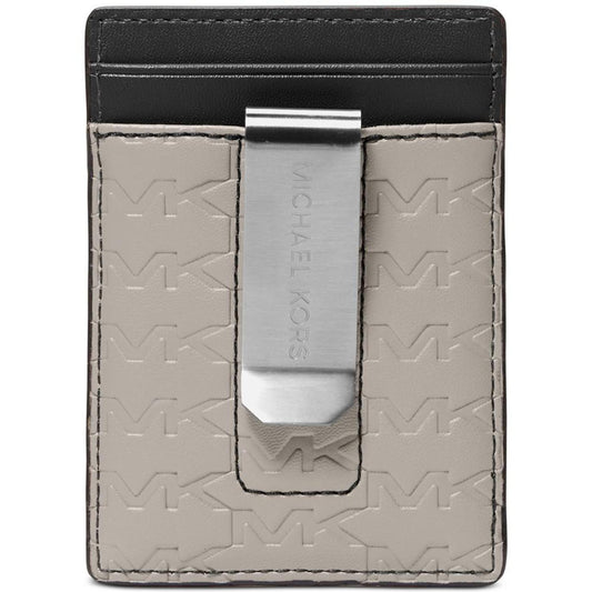 Men's Malone Debossed-Logo Money Clip Card Case