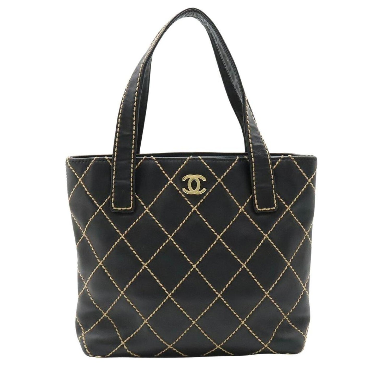 Chanel Wild Stitch Leather Tote Bag (Pre-Owned)
