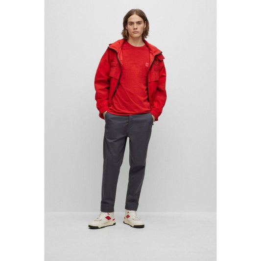 Cotton-jersey regular-fit T-shirt with logo patch