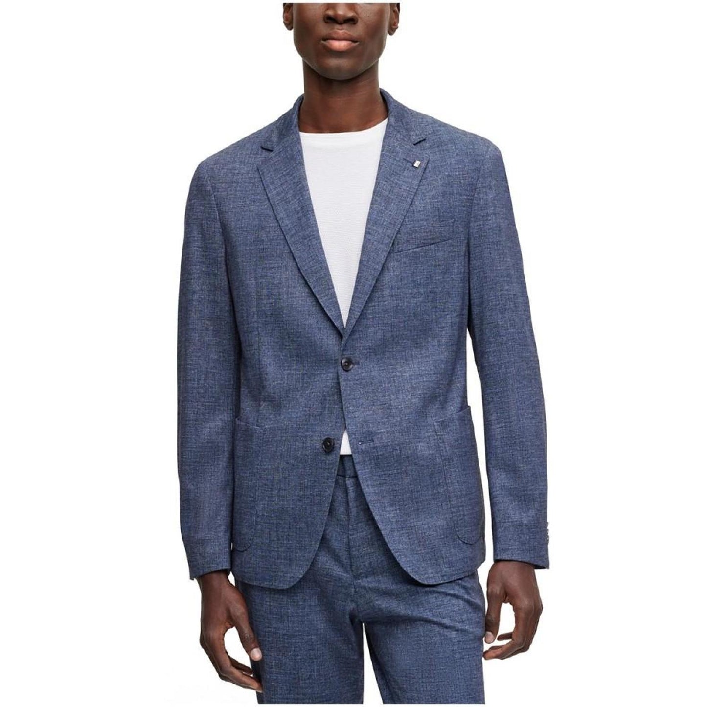 Men's Slim-Fit Melange Stretch Jersey Jacket