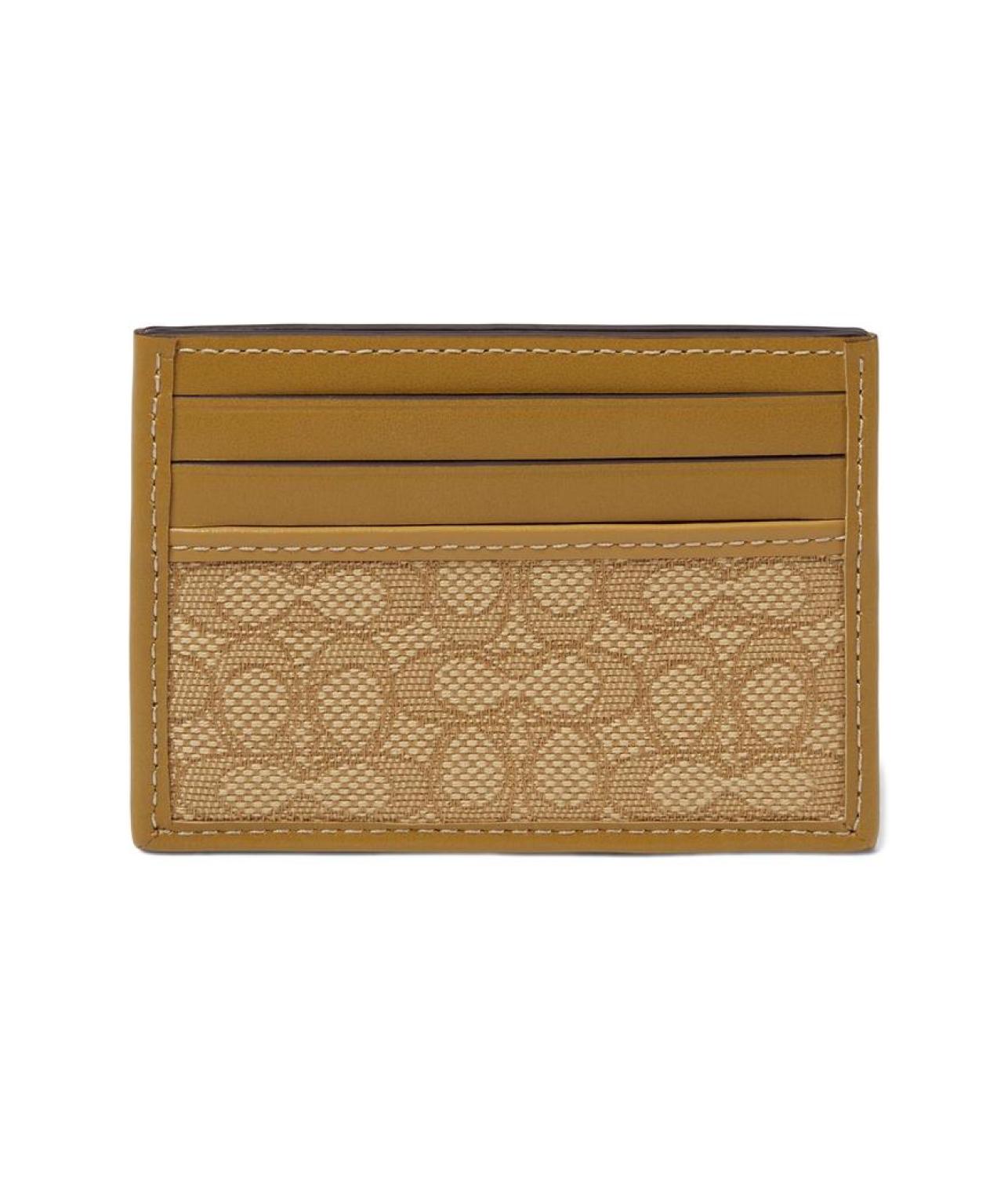 Refined Card Case in Micro Signature Jacquard