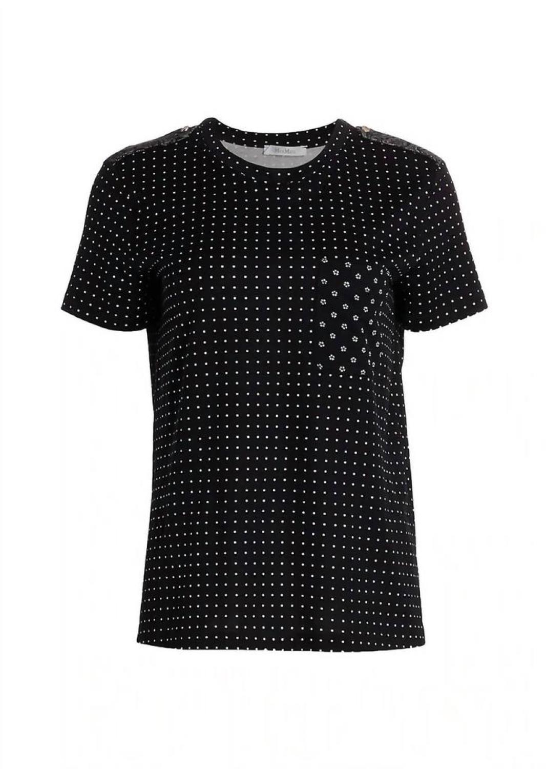 Slam Mixed Dot T-Shirt In Black