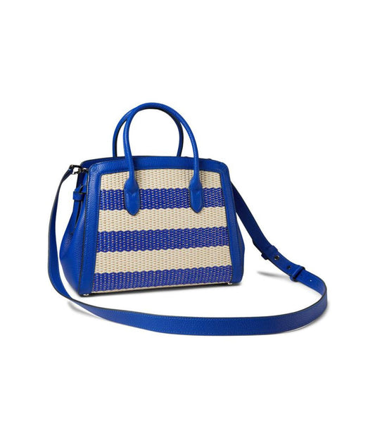 Knott Striped Woven Fabric Medium Satchel
