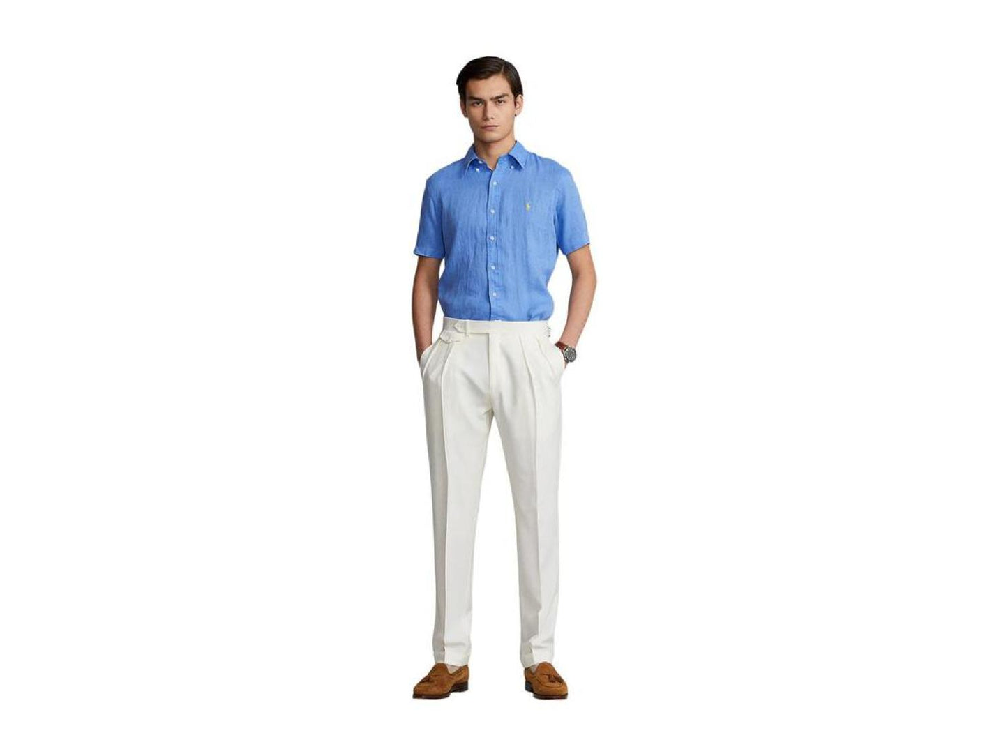 Short Sleeve Classic Fit Linen Shirt
