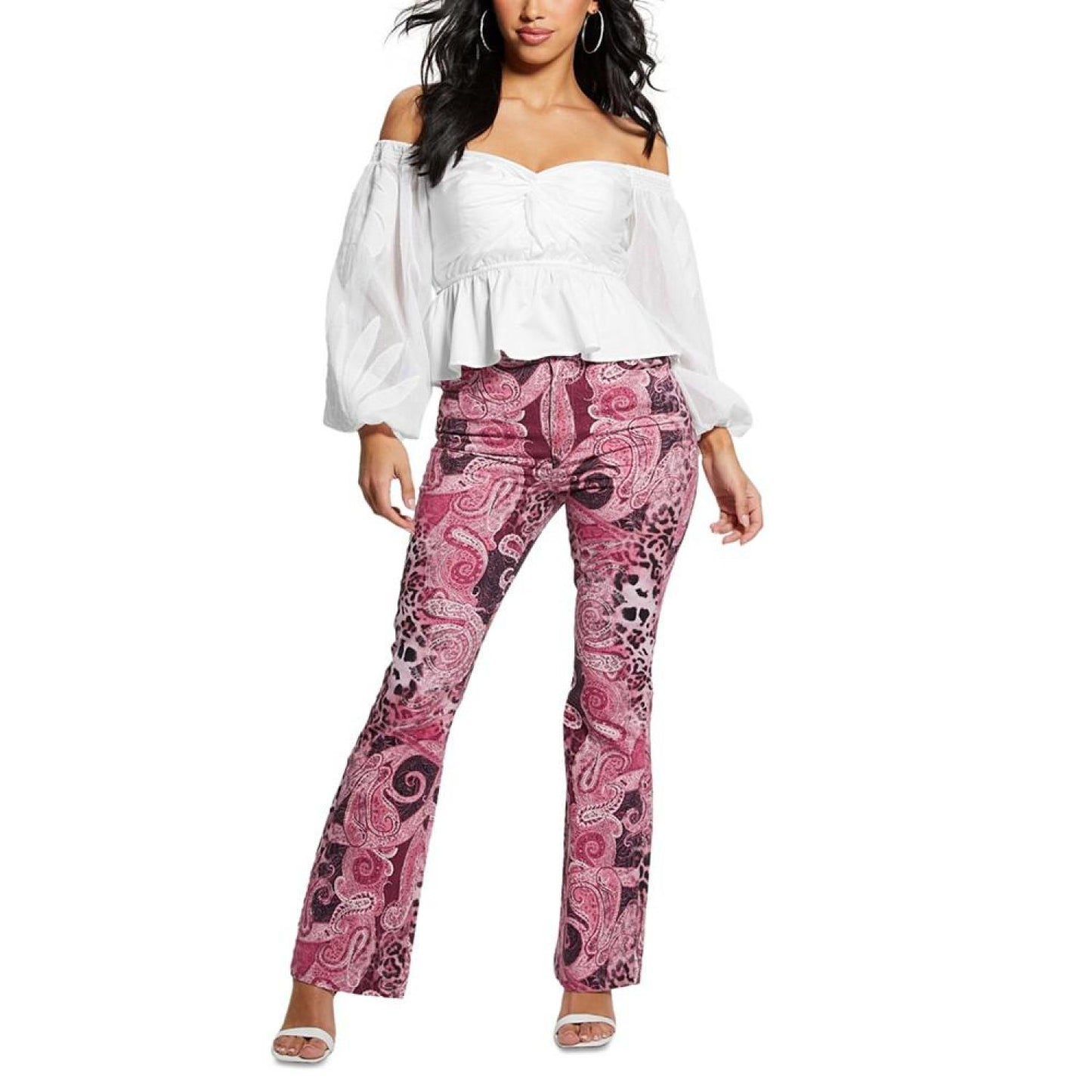 Women's Emma Twist-Front Off-The-Shoulder Peplum Top