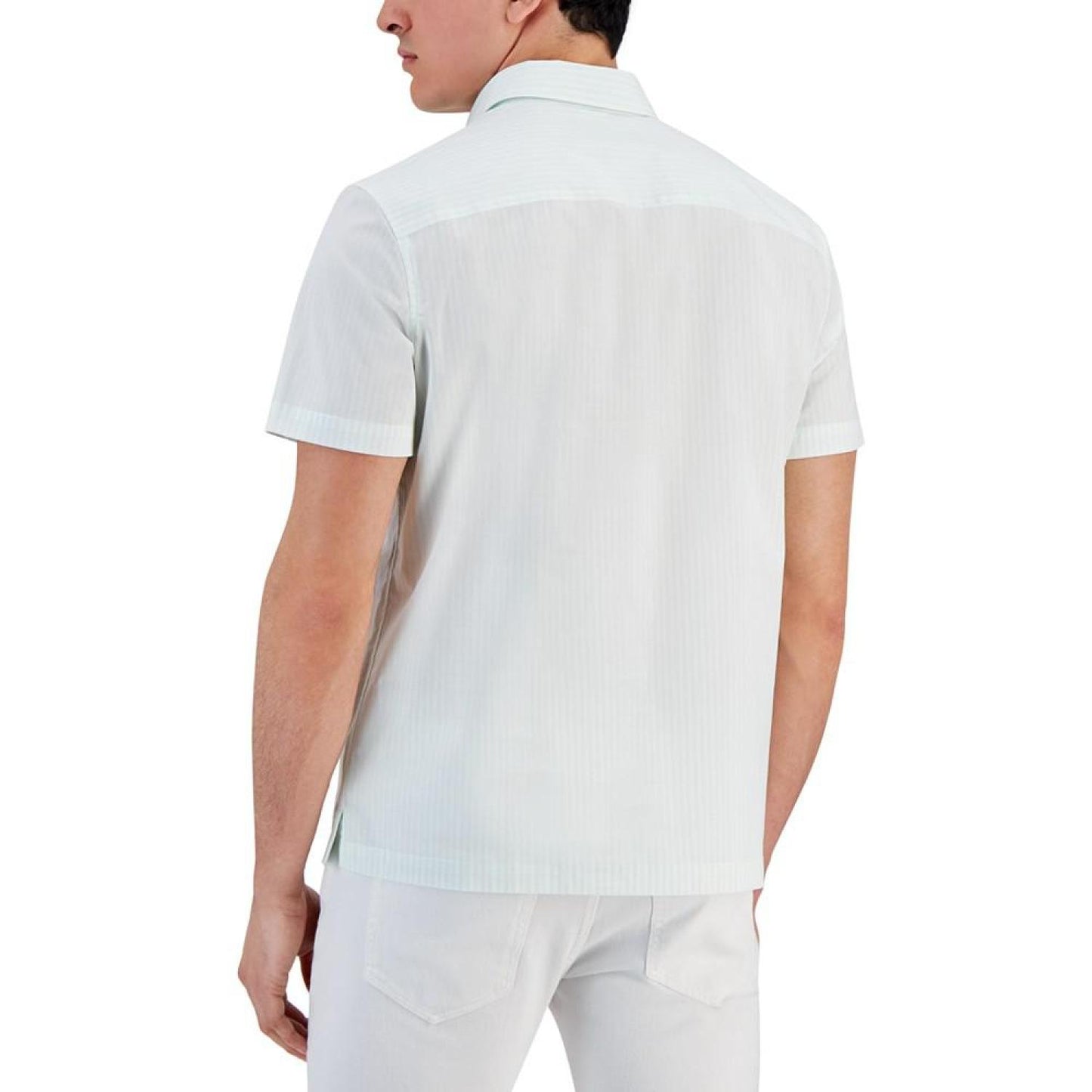 Men's Slim-Fit Stripe Popover Shirt