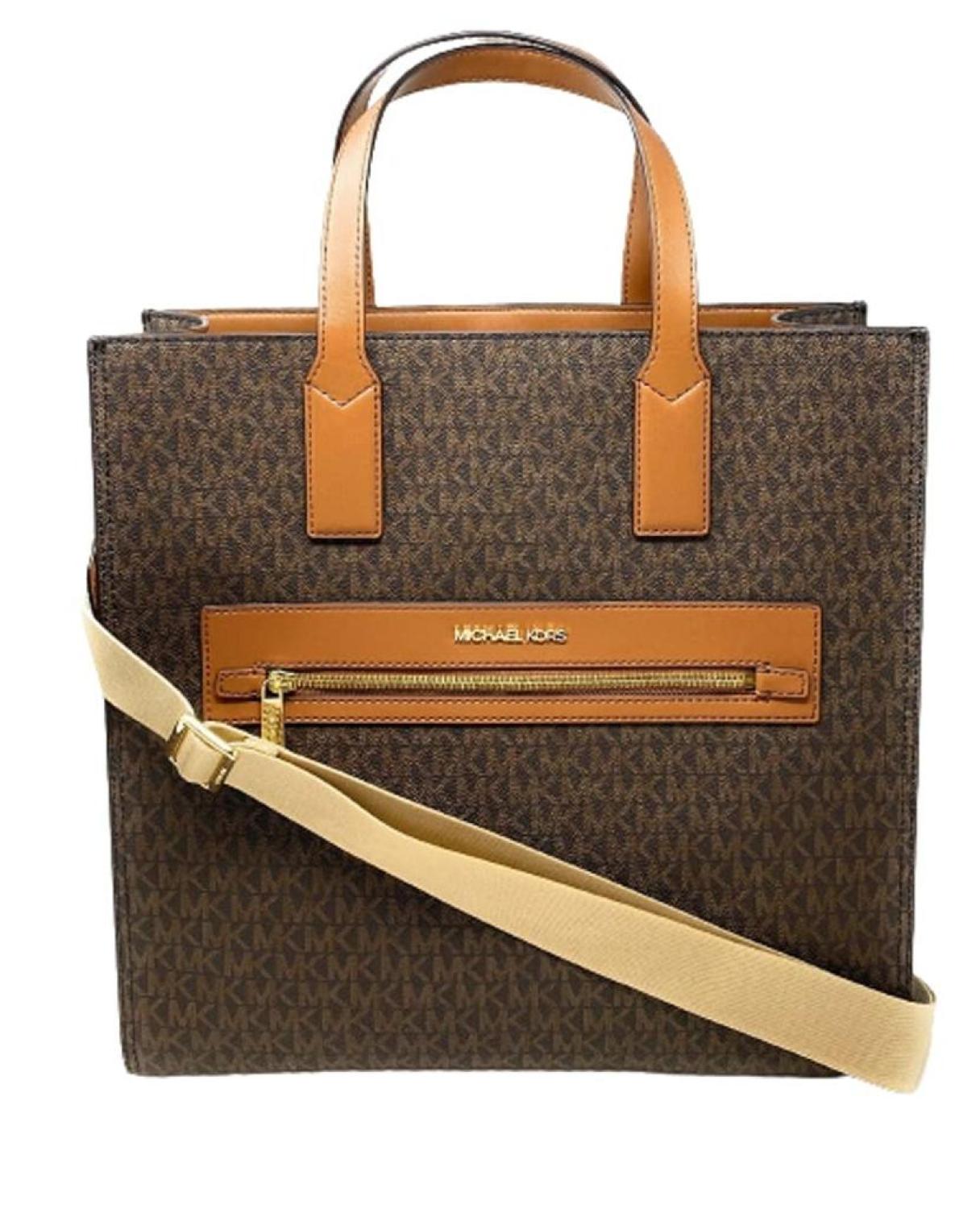 Michael Kors Kenly MK Signature VC Leather Tote Shoulder Bag