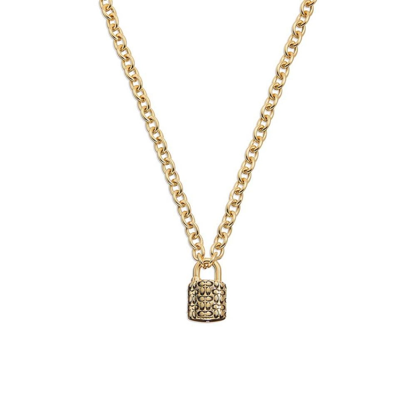 Quilted Padlock Necklace