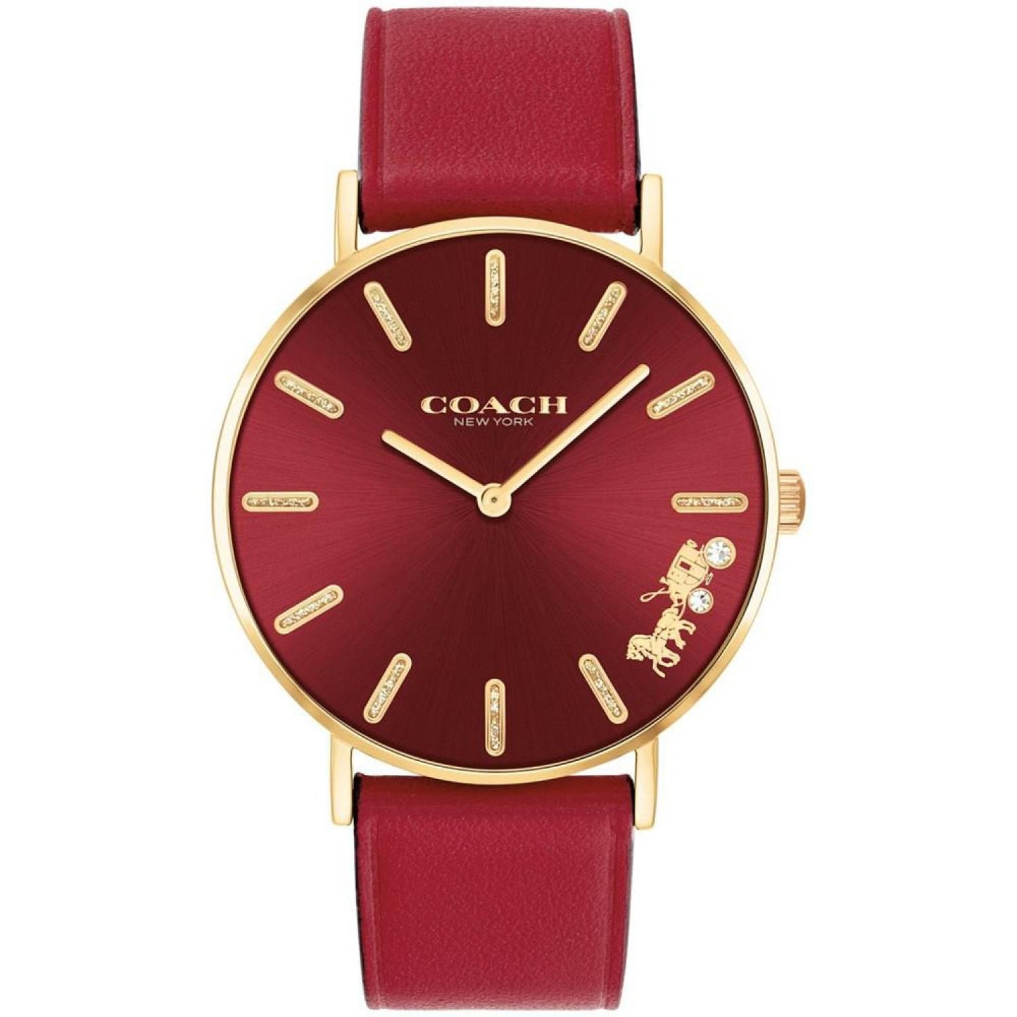 Women's Perry Red Leather Strap Watch