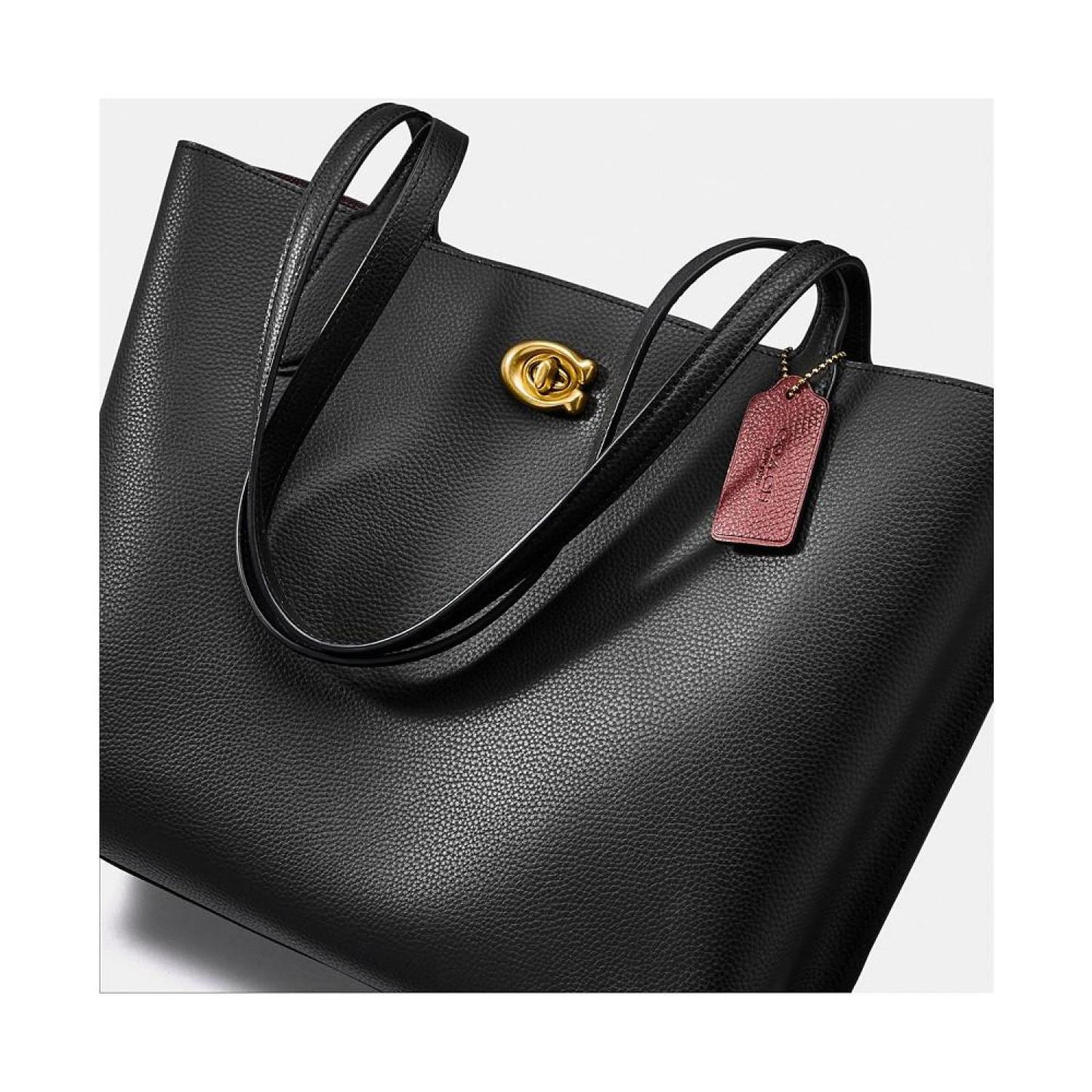 Polished Pebble Leather Willow Tote with Interior Zip Pocket