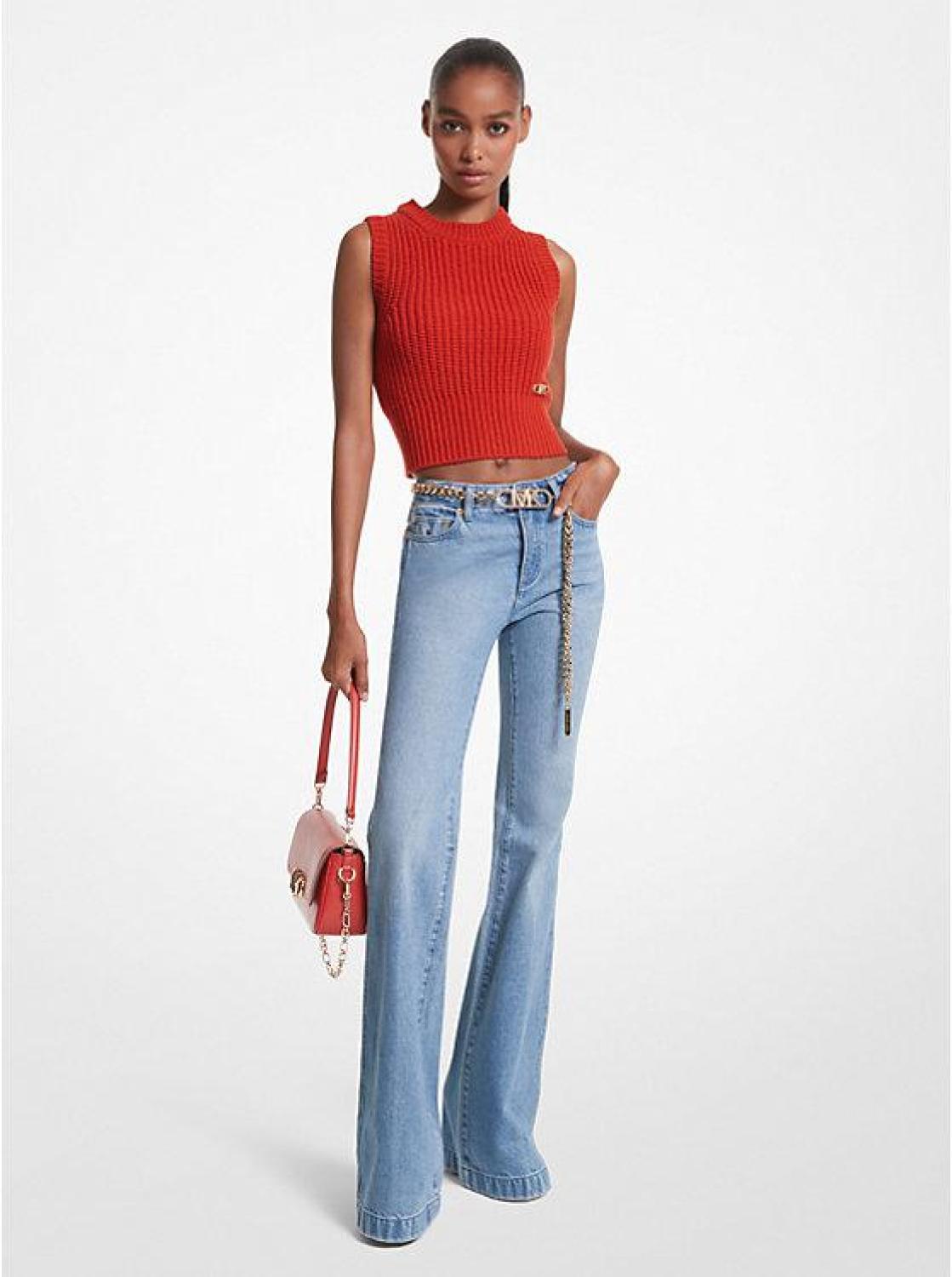 Sleeveless Merino Wool Blend Top