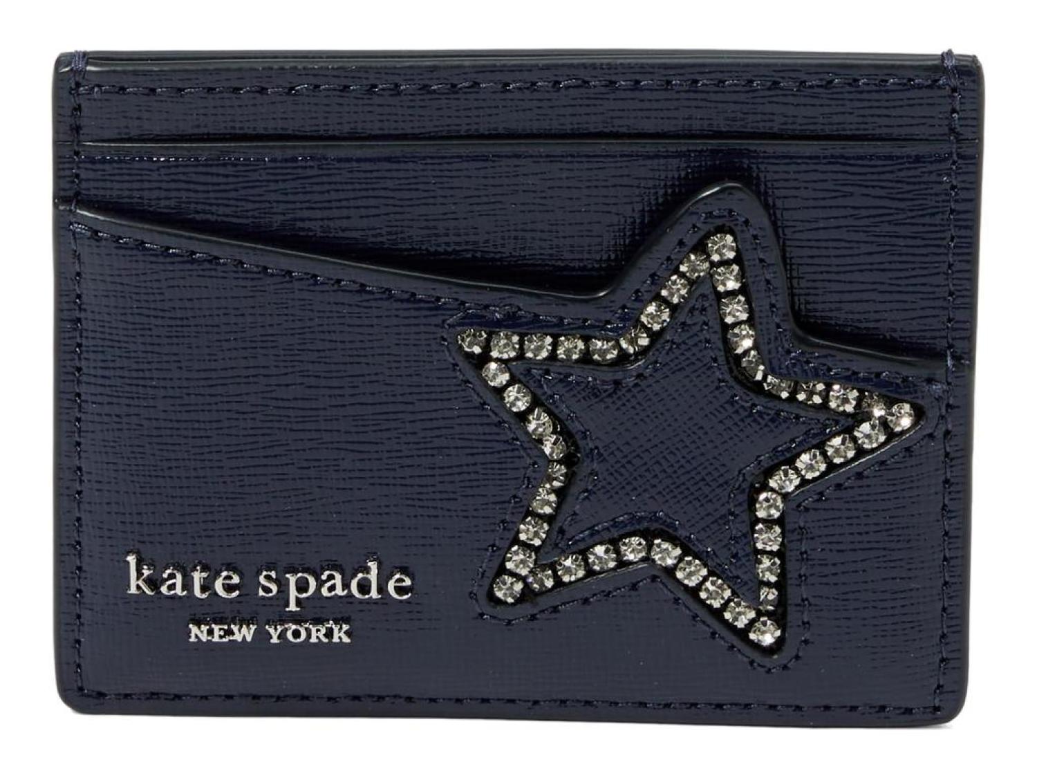 Starlight Patent Saffiano Leather Card Holder