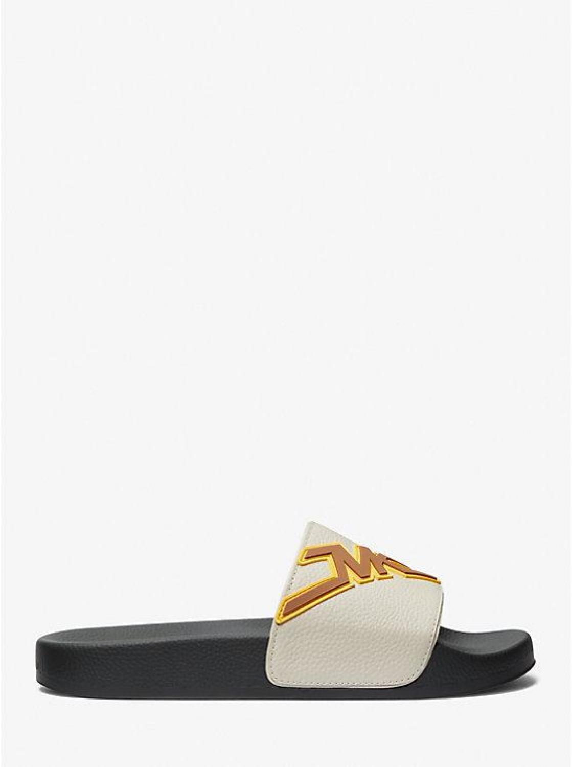 Dawson Logo Embossed Leather Slides