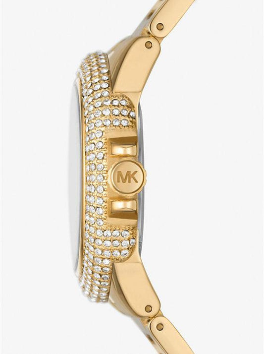 Oversized Camille Pavé Gold-Tone Watch and Slider Bracelet Gift Set