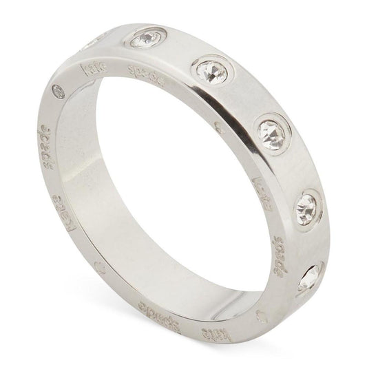 Silver-Tone Set In Stone Ring