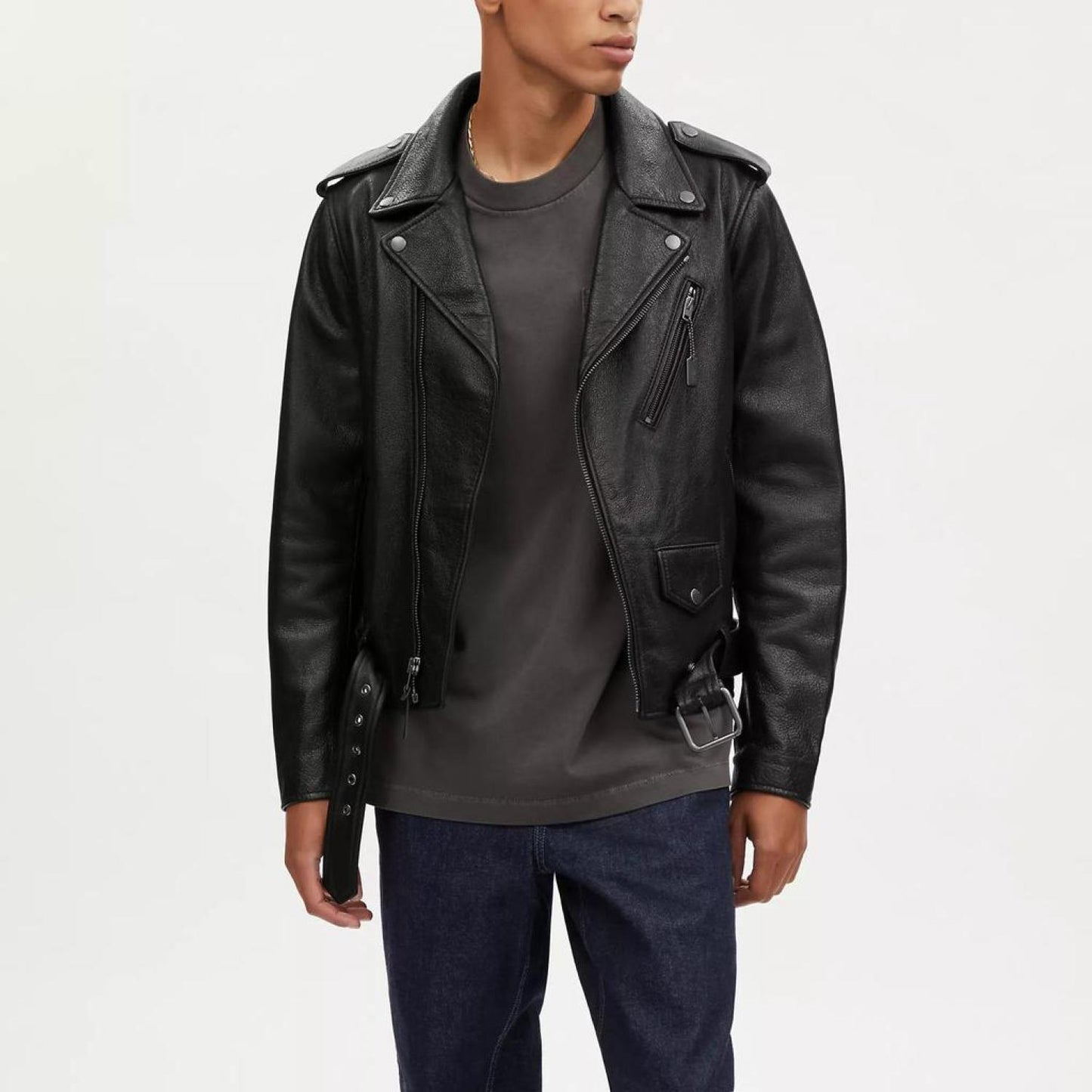 Coach Outlet Leather Moto Jacket