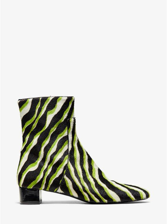 Quinn Zebra Calf Hair Ankle Boot