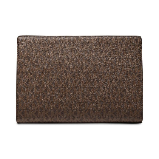 Logo Top Zip Travel Wristlet Pouch