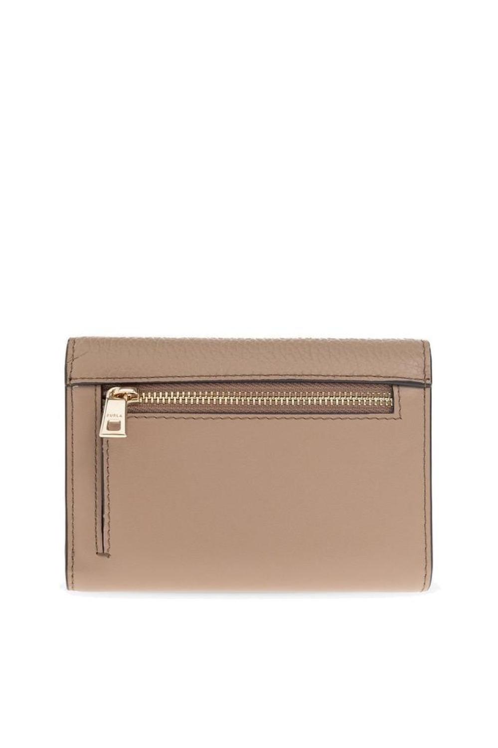 Furla Logo Plaque Zip Detailed Wallet