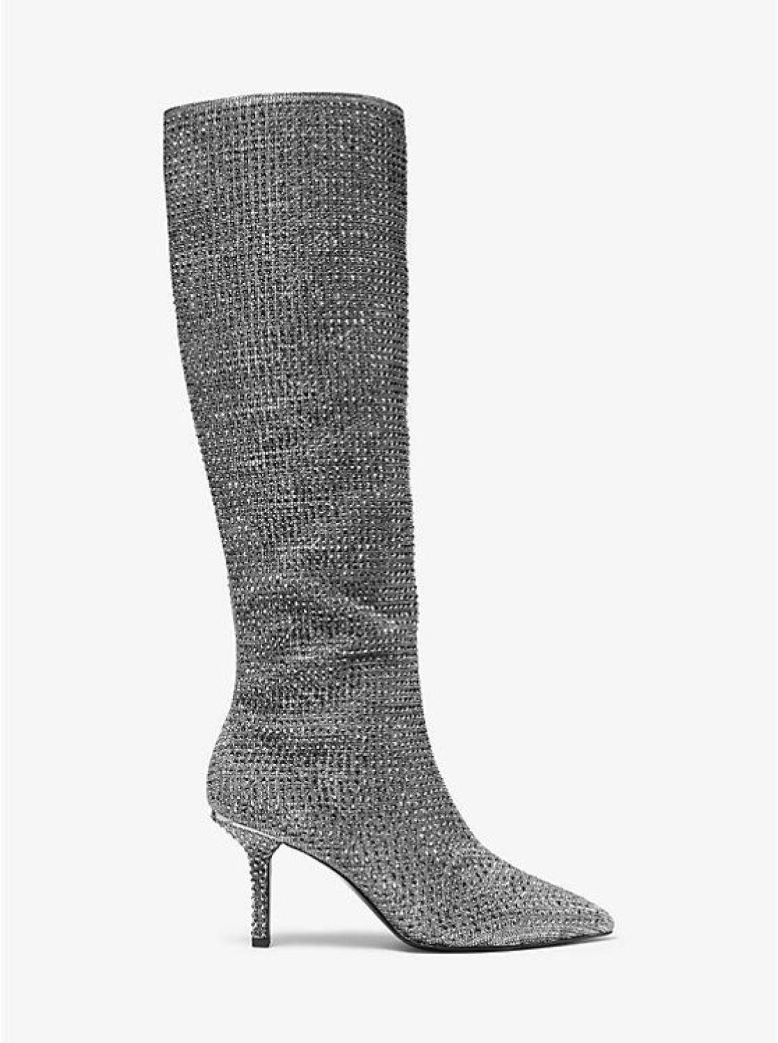 Katerina Crystal-Embellished Knee-High Boot