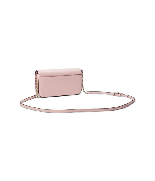 Ava Pebbled Leather Flap Chain Wallet