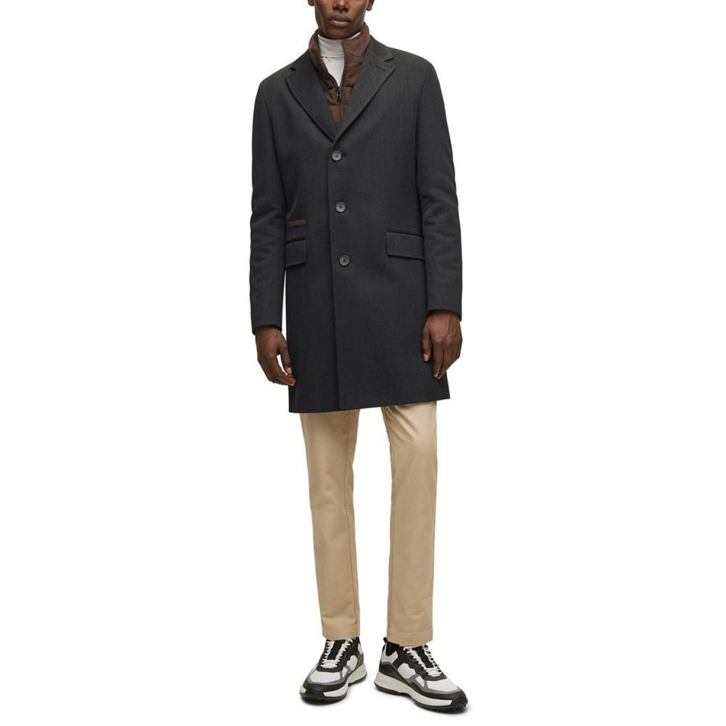 Men's Detachable Zip-Up Inner Slim-Fit Coat