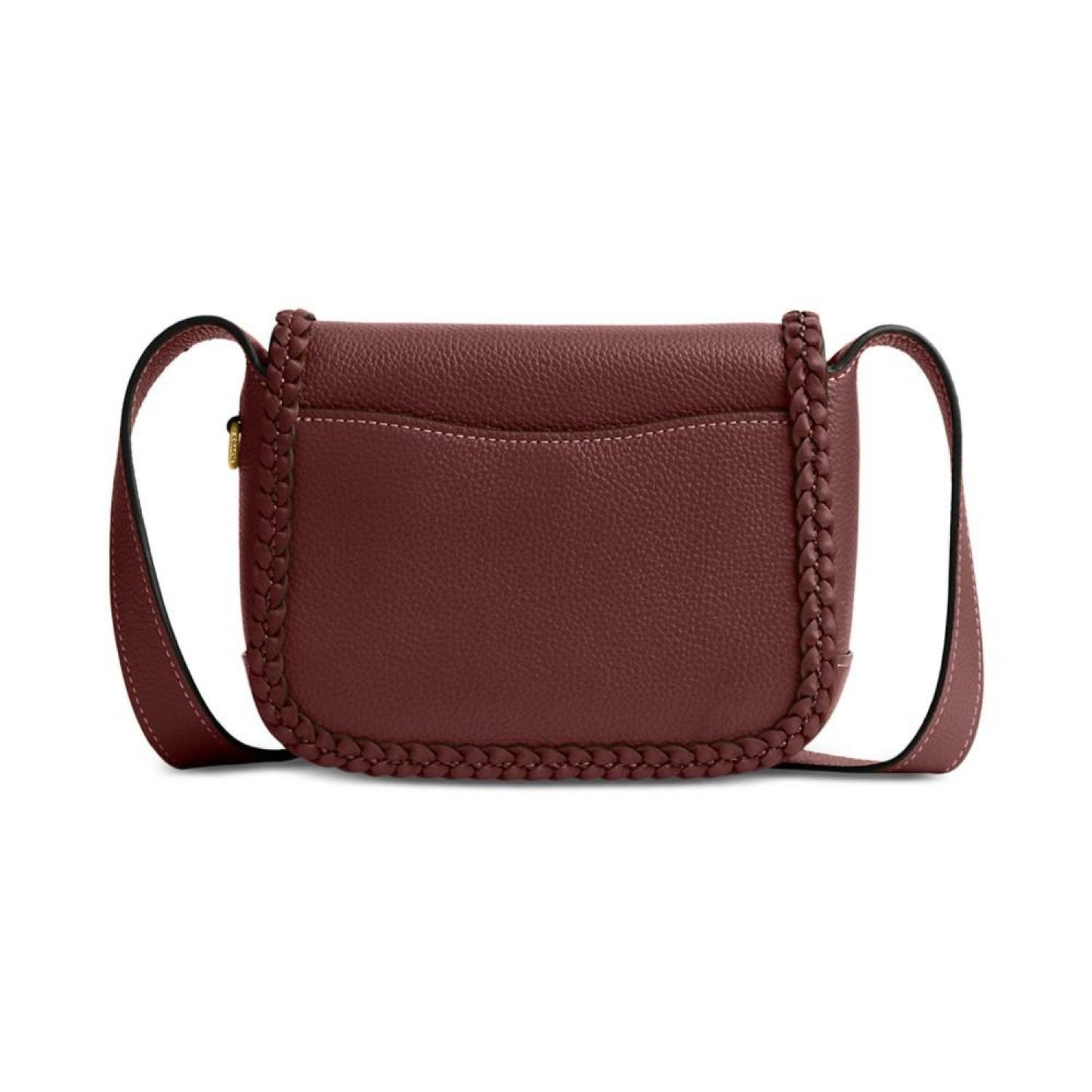 Braided Trim Polished Pebble Leather Tabby Messenger 19