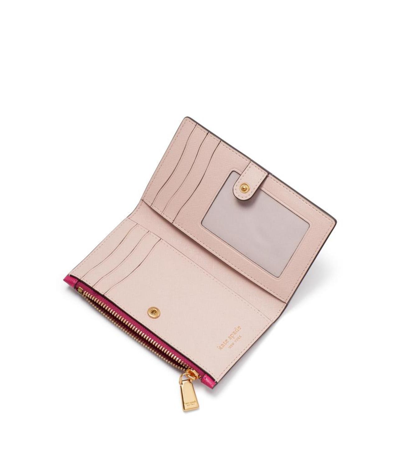 Morgan Saffiano Leather Small Slim Bifold Wallet