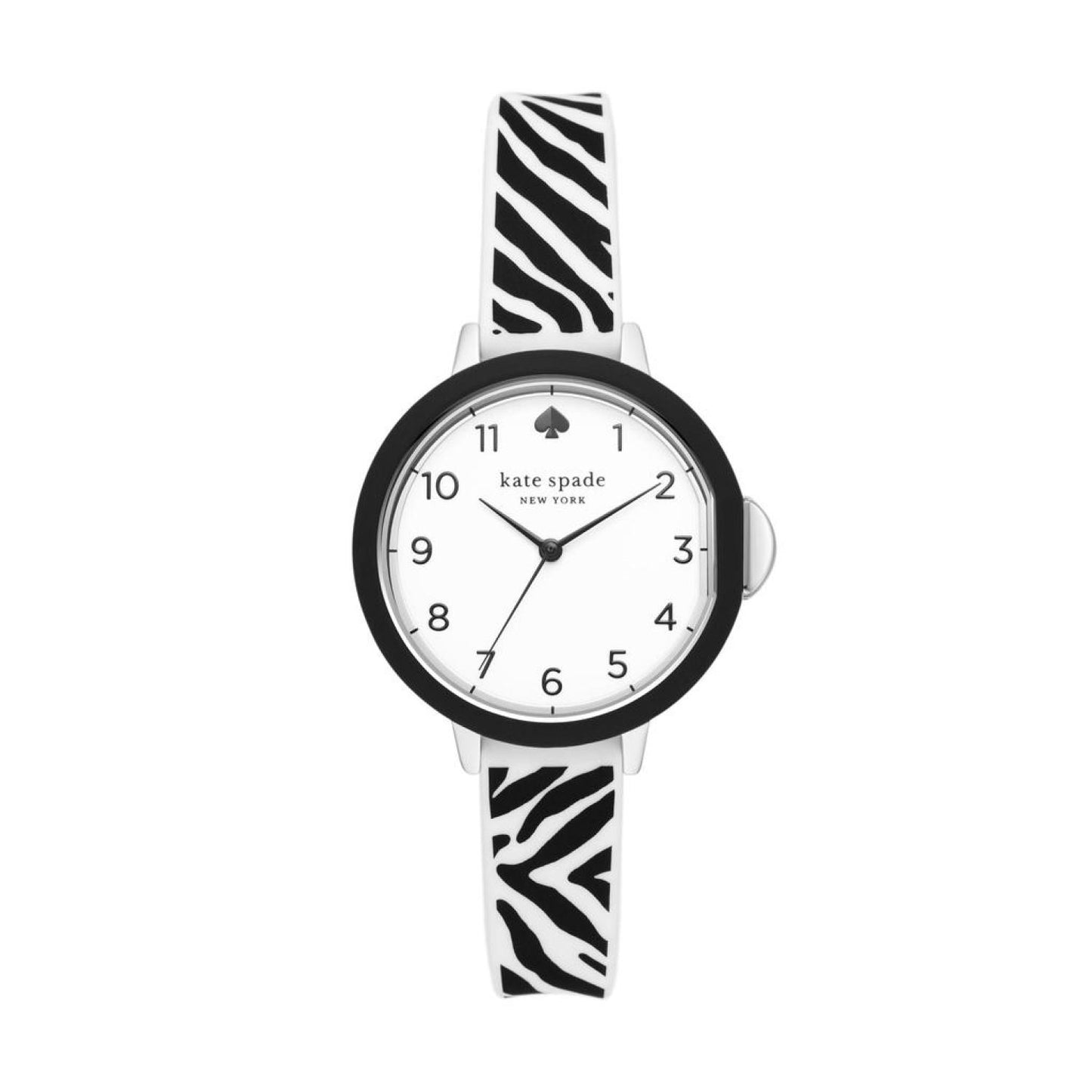 kate spade new york women's park row three-hand, silver-tone alloy watch