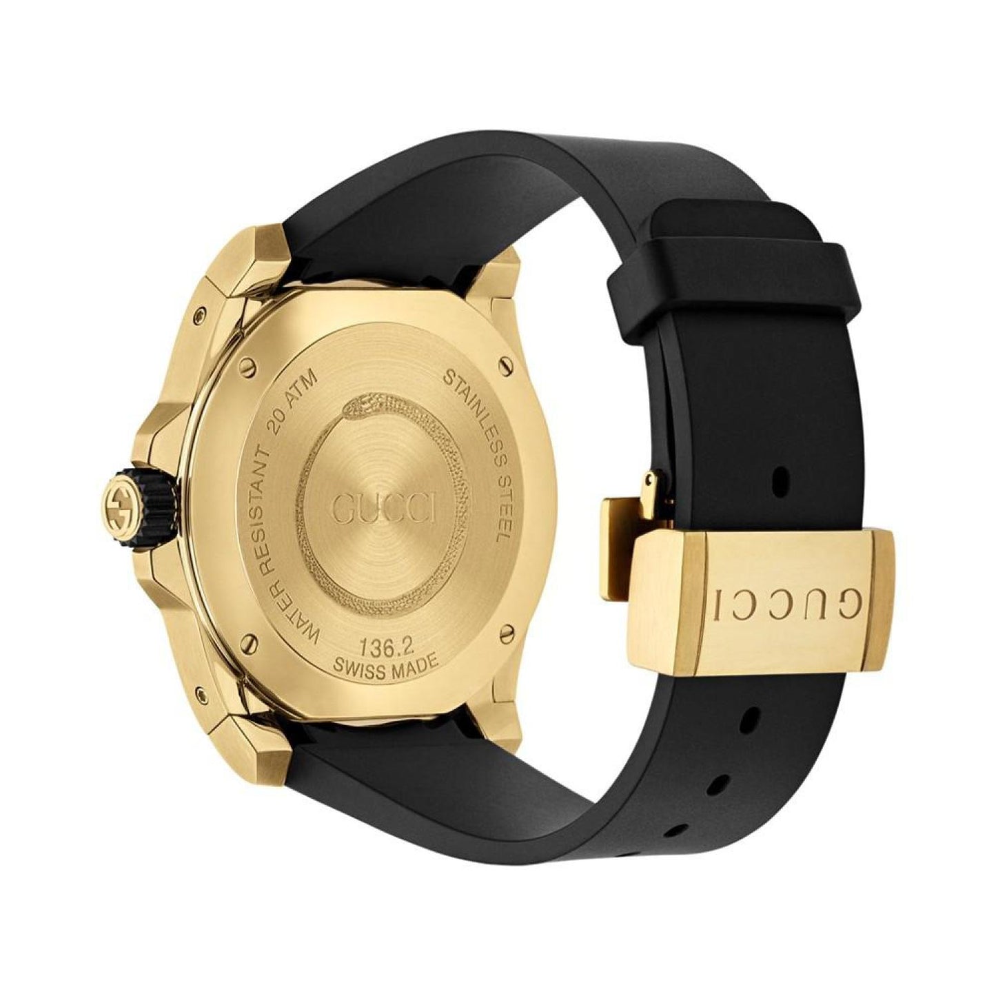 Men's Swiss Diver Black Rubber Strap Watch 40mm