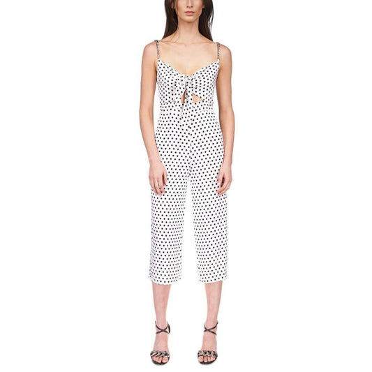Women's Sleeveless Classic Dot Tie Jumpsuit